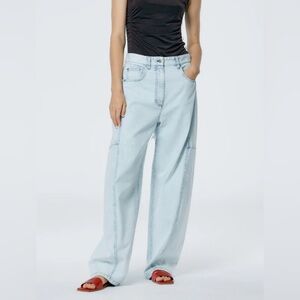 Tibi Sid jeans in bleached denim. 29 petite. Worn 3x.